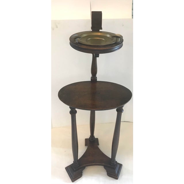 Nice antique smoker’s stand! Includes original brass ashtray. Very good condition!