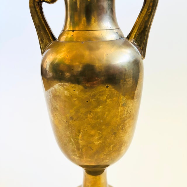 Large 16" Brass Amphora Vase For Sale In San Francisco - Image 6 of 13
