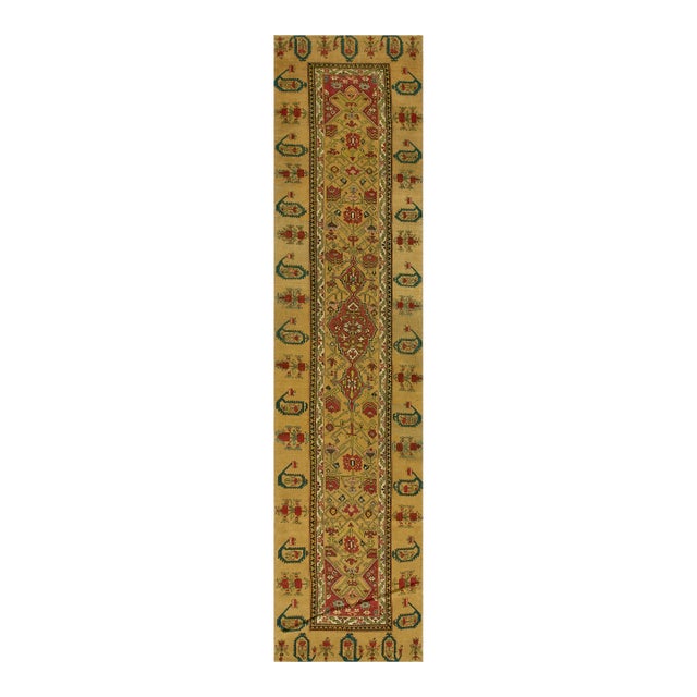 1870s Antique Brown Geometric Caucasian Shusha Karabagh Hallway Runner Rug For Sale