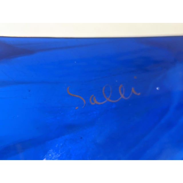 Vintage Iridescent Fused Art Glass Trinket Dish For Sale - Image 11 of 16