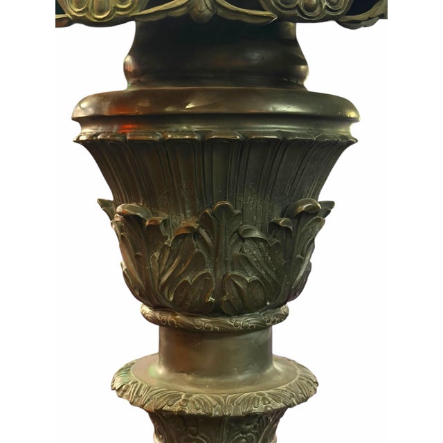 Antique Italian Neoclassical Style Figural Bronze Pedestal For Sale - Image 4 of 6