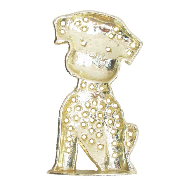 Mid-Century Modern Last Call - 1970s Gold Puppy Earring Tree / Holder For Sale - Image 3 of 6