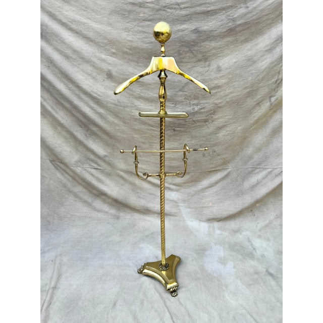 Solid Brass Valet with Change and Pants Holder For Sale - Image 9 of 11