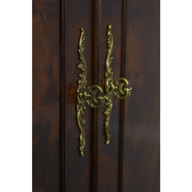 Wood Henkel Harris Mahogany Tall Wardrobe Chifferobe Armoire For Sale - Image 7 of 18