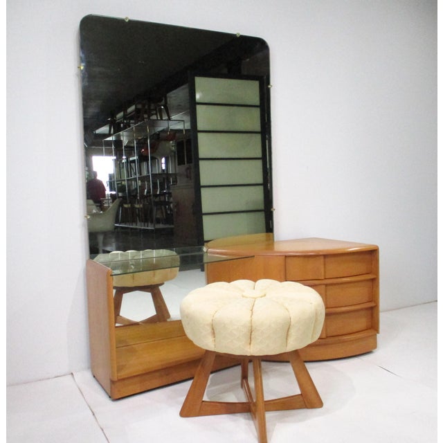 Sculptura Heywood Wakefield Champaign Vanity Set M776 For Sale - Image 13 of 14