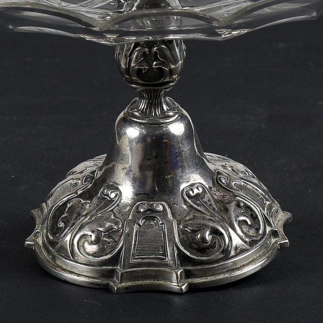 Silver Vintage Italian Centerpiece Stand For Sale - Image 8 of 10