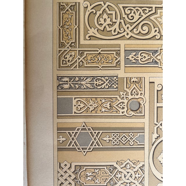 Illustration French 19th Century Print of Border Designs by Auguste Racinet For Sale - Image 3 of 7