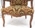 Wood Pair of His & Hers Finely Carved Walnut Country French Lounge Armchairs Tapestry For Sale - Image 7 of 16