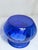1980s 1980s Set of 2, Cobalt Blue Hand-Blown Studio Art Glass Vases, 7” & 4” For Sale - Image 5 of 6