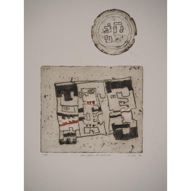 Jacques Soisson, Navigation in a Can with a Medallion, Original Engraving For Sale - Image 5 of 5