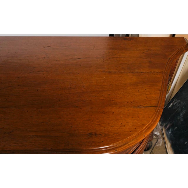 Brown Mid 20th Century Monumental 10-Foot French Louis XV Provincial Carved Walnut Enfilade Sideboard For Sale - Image 8 of 11