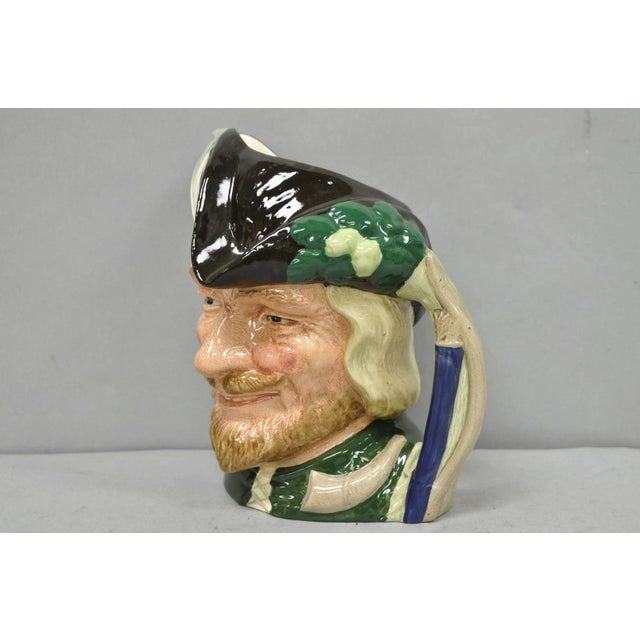 Royal Doulton Vintage 1959 Royal Doulton Robin Hood D6527 Porcelain Toby Character Jug Mug For Sale - Image 4 of 12