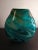 1980s Green Swirl Art Glass Decorative Vase For Sale In Dallas - Image 6 of 6