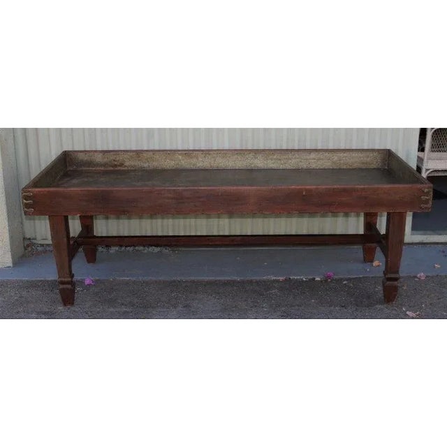 19th Century Dairy Sorting Table With Tin Liner For Sale - Image 10 of 11