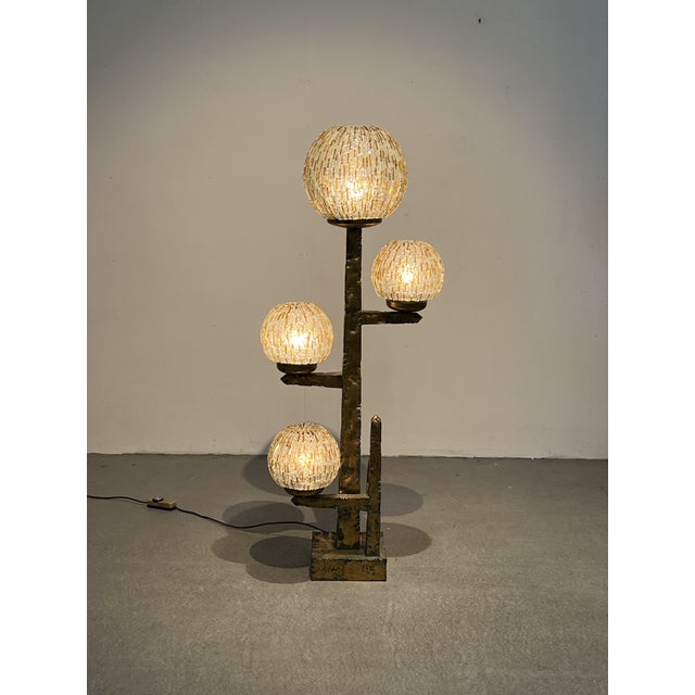 Metal Glass Floor Lamp by Biancardi and Jordan Arte, Verona, 1965 For Sale - Image 7 of 18
