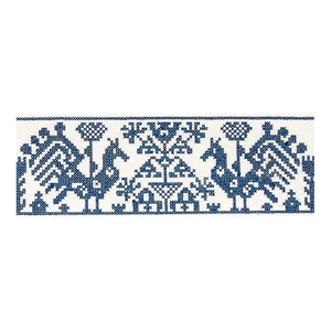 Schumacher Tarpan Embroidered Tape in Navy
