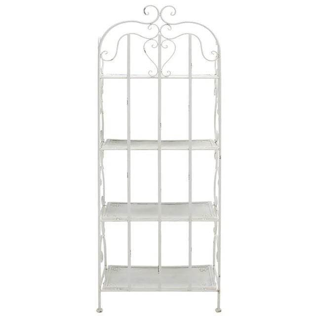 Tyrique 4 Tier Shelf Unit - Antique White For Sale - Image 9 of 11