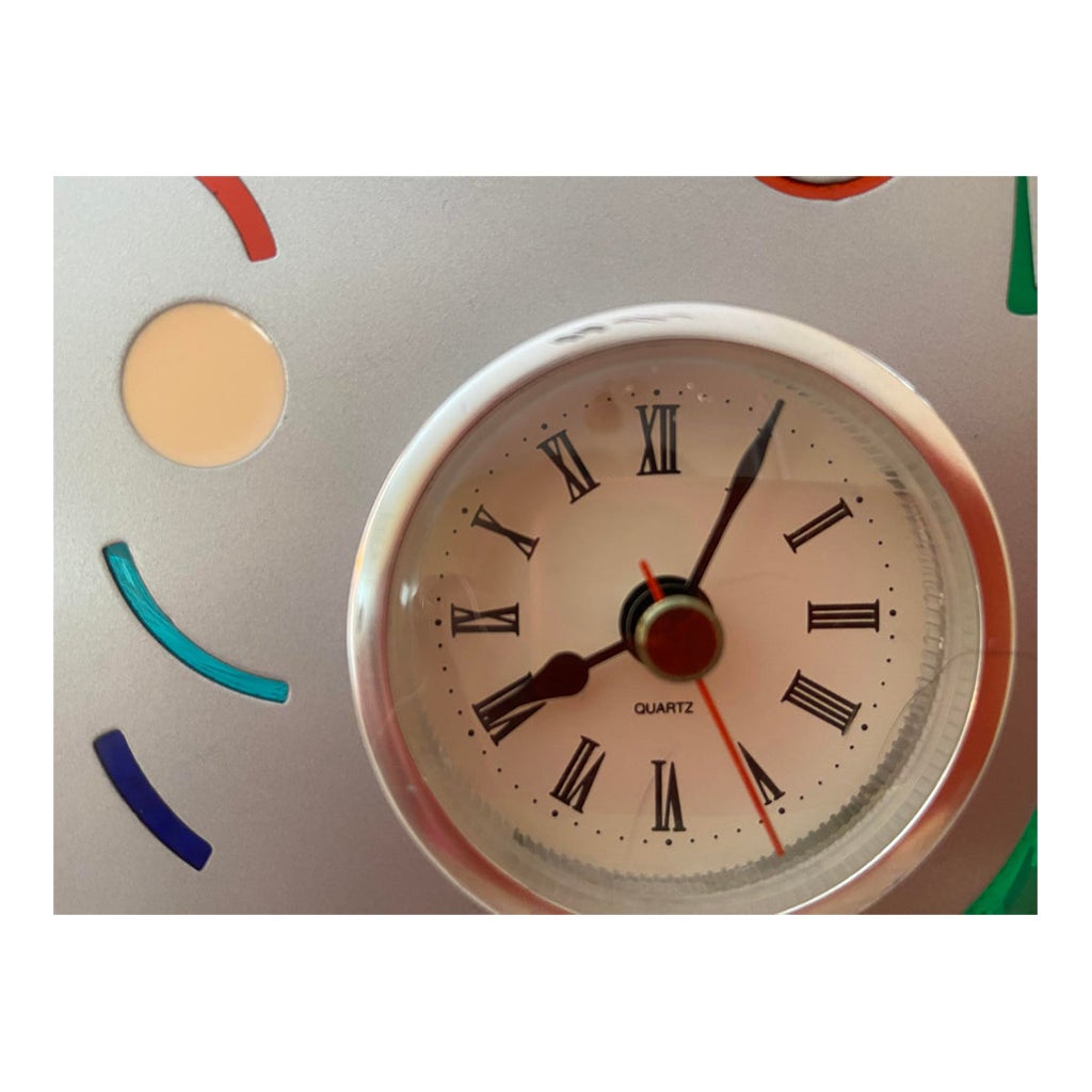 Vintage Postmodern Memphis Style Abstract Face Table Clock, 1990s ...