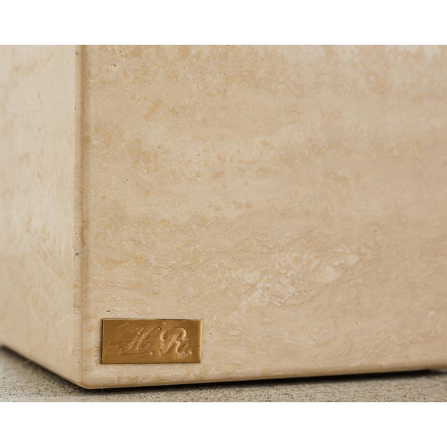 Italian Midcentury Sculptural Travertine Dining Table 7 Ft. For Sale - Image 14 of 17