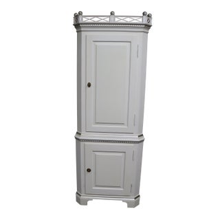 Late 20th Century K. A. Roos Swedish Pine Corner Cabinet For Sale