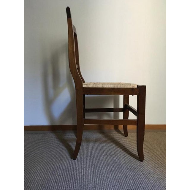 Brown Mid-Century Modern Rustic Walnut Chairs, Italy, 1970s, Set of 6 For Sale - Image 8 of 16