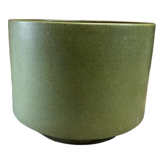 1970s Gainey Art Pottery Modern Ceramics Green Planter Calif For Sale