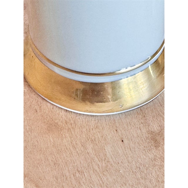 1970s Vintage Lenox Ivory and 24 Karat Gold Salt Shaker and Pepper Grinder For Sale - Image 5 of 9