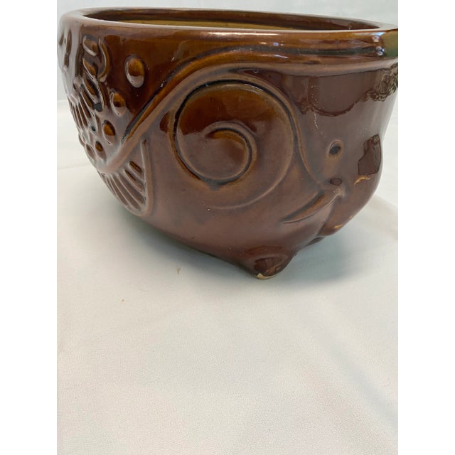 1960s Mid-Century Elephant Planter Cachepot – Folk Art Ceramic Animal Planter For Sale - Image 11 of 12