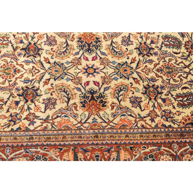 Antique Persian Kashan Rug 6'9" X 9'3'' For Sale - Image 9 of 11