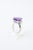 Amethyst and Diamond White Gold Cocktail Ring size 6.75 For Sale - Image 4 of 9