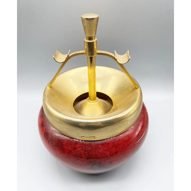 Aldo Tura Parchment and Brass Ashtray, 1950 - Art - Year: Circa 1950 by Aldo Tura Materials: Parchment and Brass...