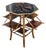 French Tiger Bamboo Chinoiserie Tea Table With Folding Shelves For Sale