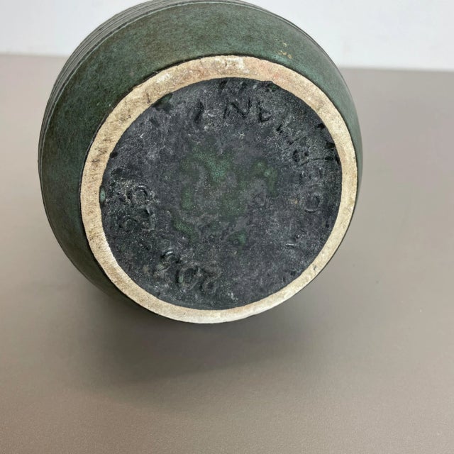 Zig Zag Pottery Fat Lava Vase by Scheurich, Germany, 1970s For Sale - Image 13 of 14