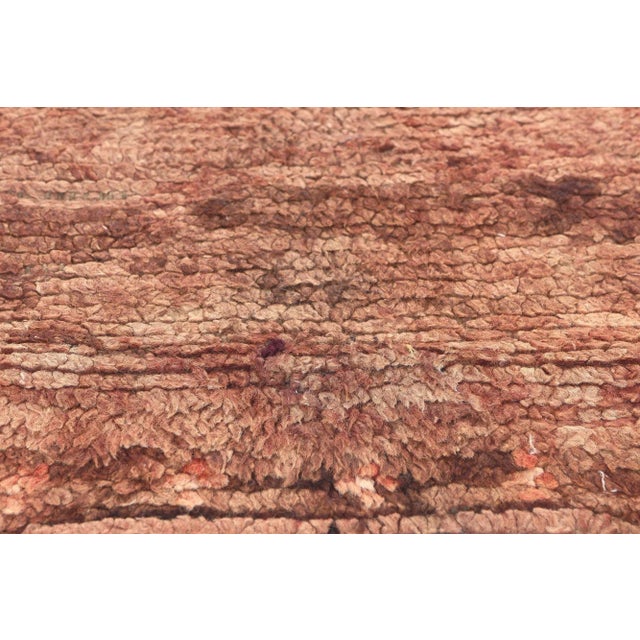 Mid 20th Century Vintage Brown Beni Mrirt Moroccan Rug - 05'07 X 08'08 For Sale - Image 5 of 9