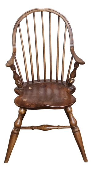 Mid 20th Century d.r. Dimes Childs Size Continuous Arm Windsor Chair Bench Made in New Hampshire