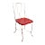 Vintage Cherry Red Iron Chair For Sale