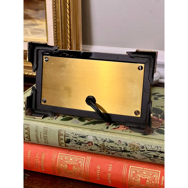 Late 20th Century Small Brass Twin Candle Bouillotte Style Lamp With Black Parchment Shade For Sale - Image 15 of 17