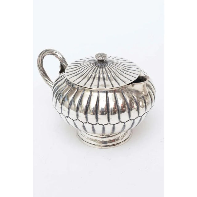 Sanborns Vintage Hallmarked Sanborn Sterling Silver Mid Century Modern Tea/Coffee Service Set 3 For Sale - Image 4 of 9