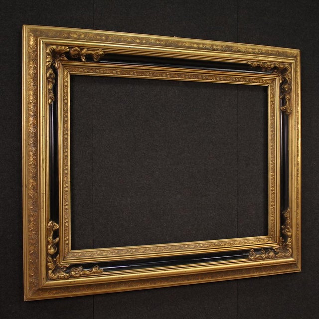 Large Vintage Lacquered and Gilded Frame, 1990 For Sale - Image 9 of 16