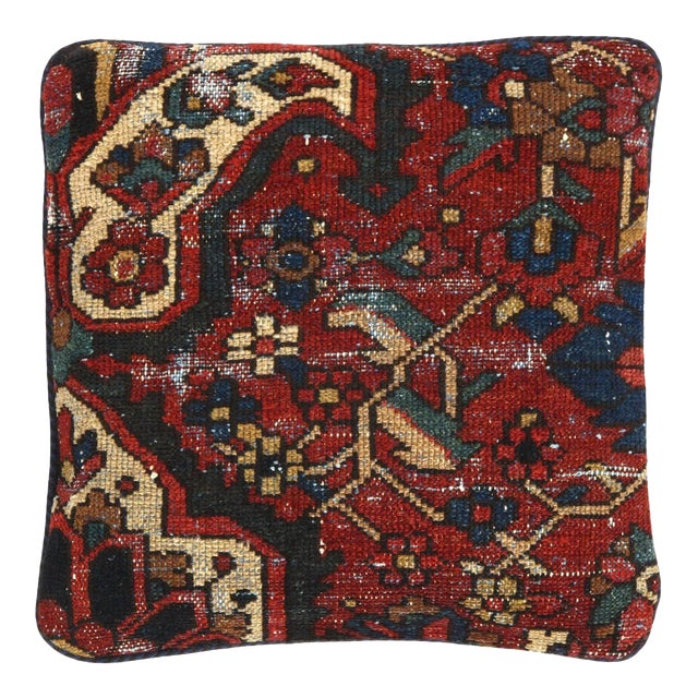 Pasargad Vintage Hand Knotted Farahan Rug Pillow For Sale