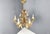 Vintage eye catching pineapple leaf chandelier in gilt metal. Nice patina. Candelabra E14 light points. Good condition...