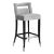 Hart Grey Velvet Counter Stool For Sale
