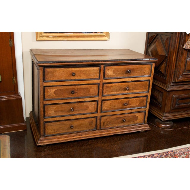 Italian Late 18th Century Tuscan Walnut & Ebonized Detail Commode For Sale - Image 3 of 10