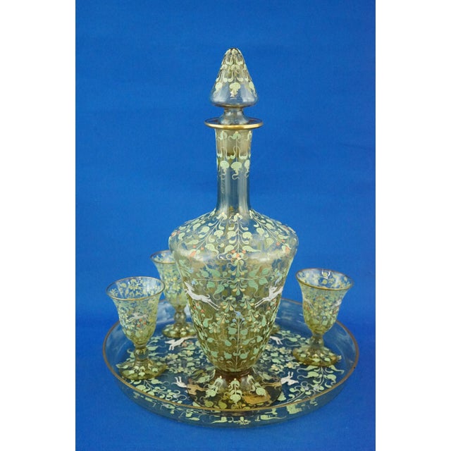 Antique Murano Glass Service by Antonio Salviati, Set of 6 For Sale - Image 4 of 18