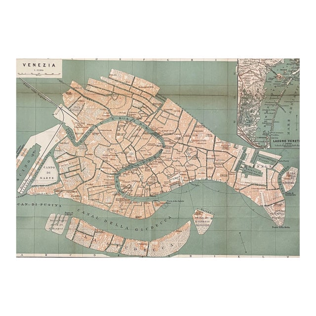 Antique Map of Venice Italy For Sale