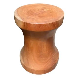 Sculptural Side Table Crafted From Mango Wood For Sale