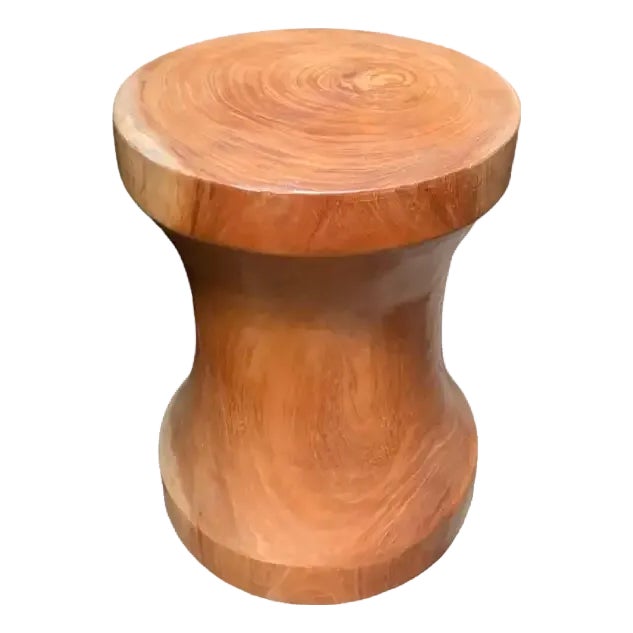 Sculptural Side Table Crafted From Mango Wood For Sale
