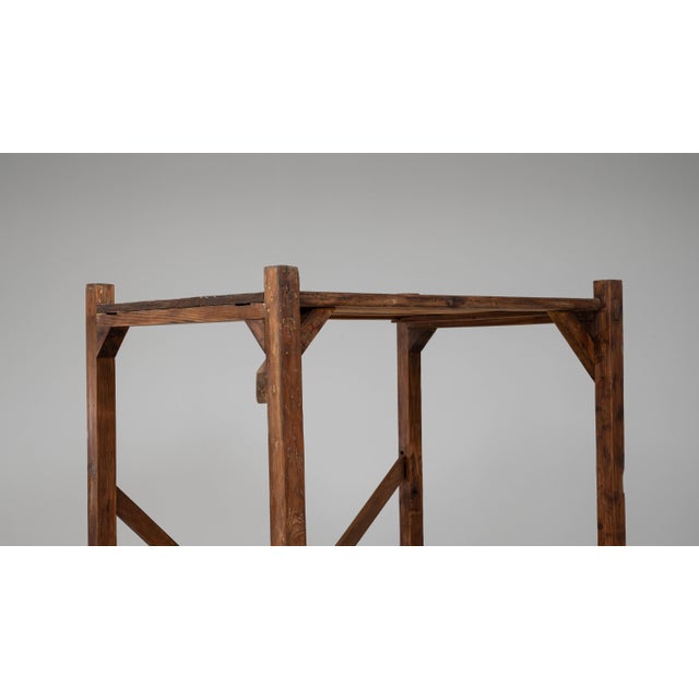 Early 20th Century 1920s French Wooden X Frame Shelf For Sale - Image 5 of 18