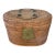 1920s Chinese Wicker and Brass Lunch Basket For Sale