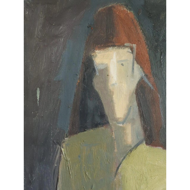 1978 Modernist 'Maris' Vintage Original Figurative Portrait Oil Painting, Framed For Sale - Image 10 of 11